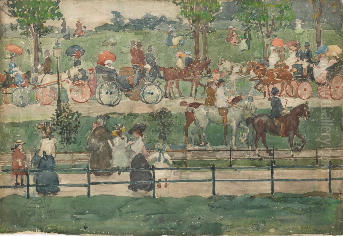 Central Park, 1900 Oil Painting by Maurice Prendergast