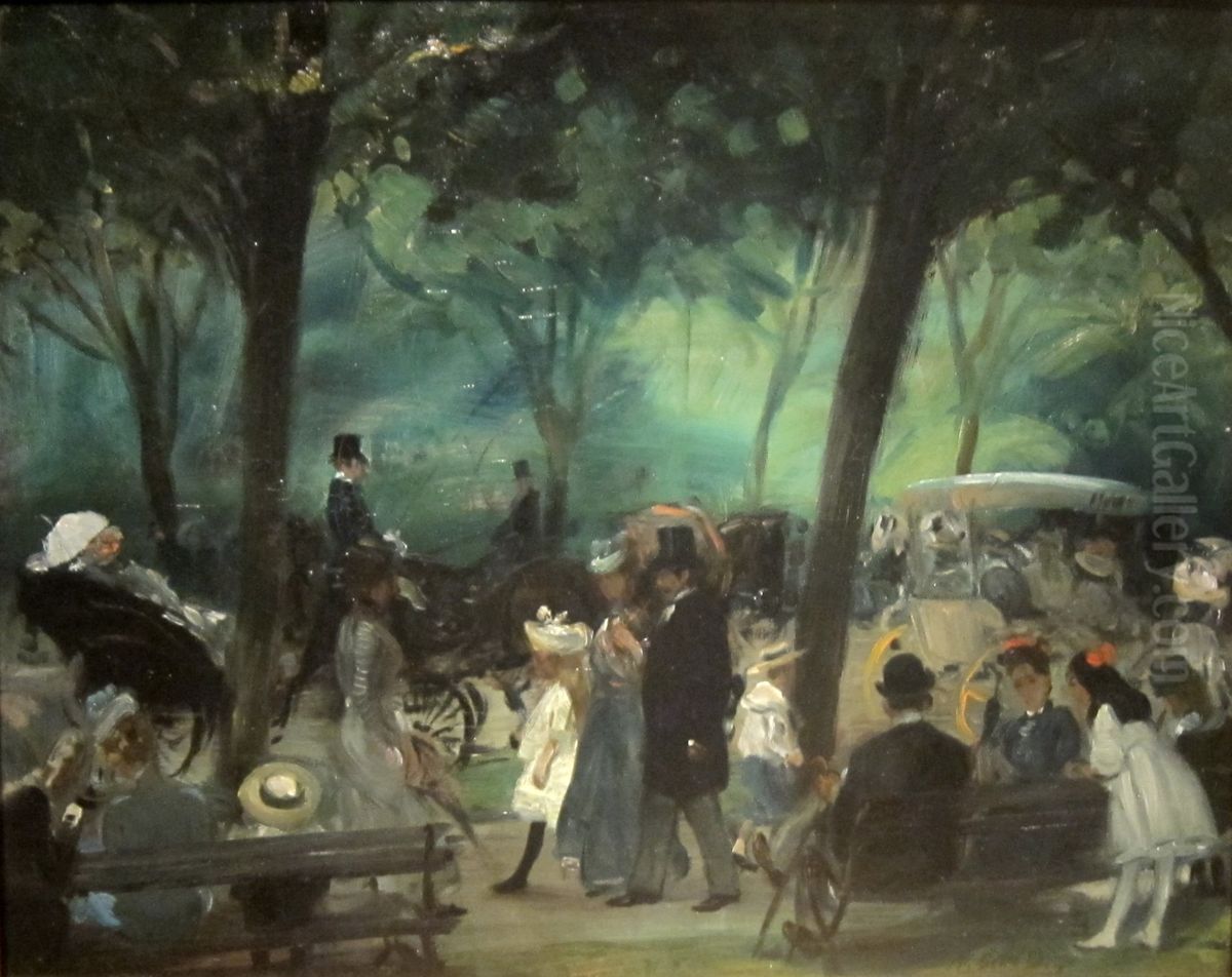 The Drive, Central Park Oil Painting by William James Glackens