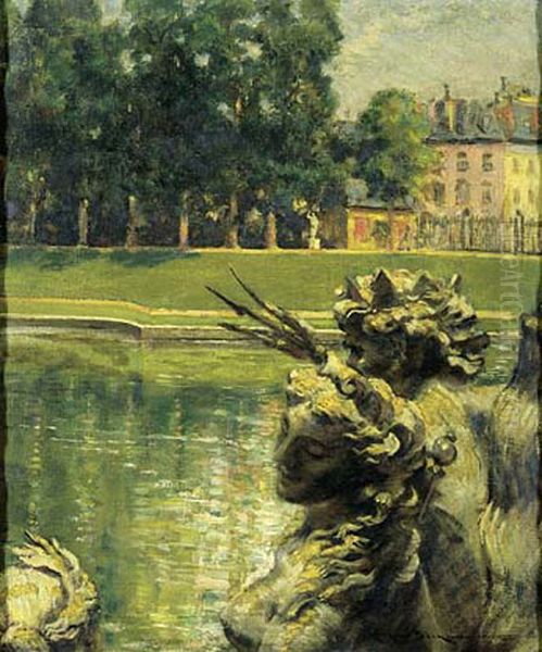 Bassin de Neptune Oil Painting by James Carroll Beckwith