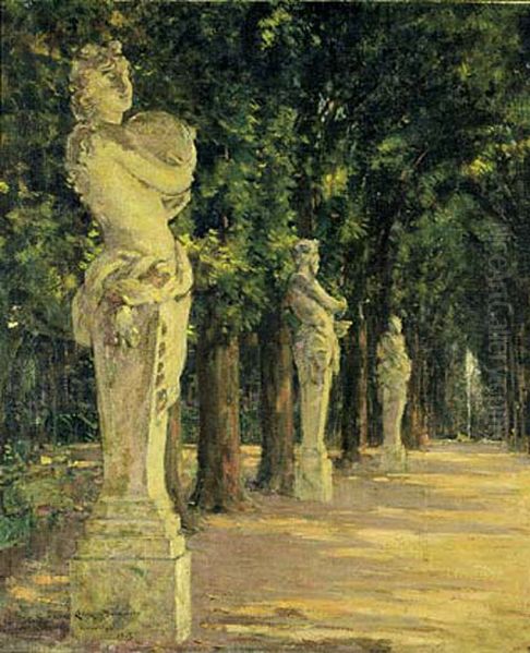 Allee de l'Ete Versailles Oil Painting by James Carroll Beckwith