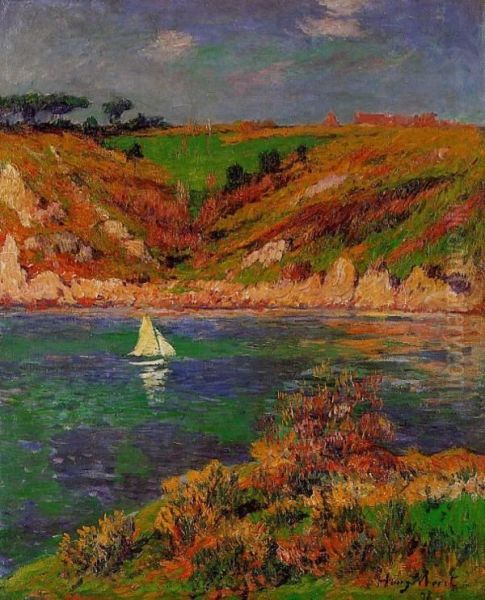 Sailboats in Brittany Oil Painting by Henry Moret