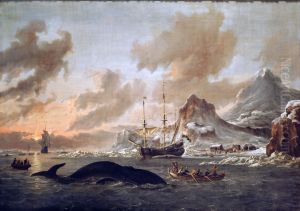 Dutch whalers near Spitsbergen.