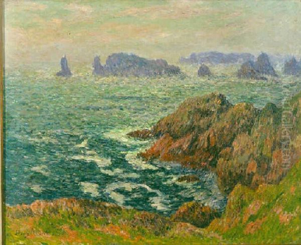 Ouessant, Chaussee Keller Oil Painting by Henry Moret