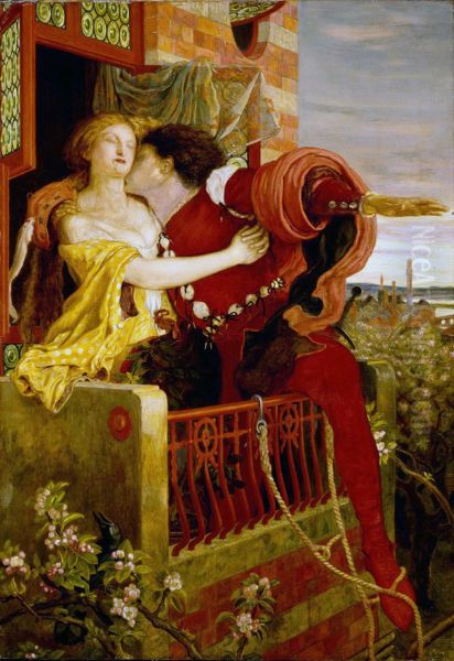 Romeo e Giulietta Oil Painting by Ford Madox Brown