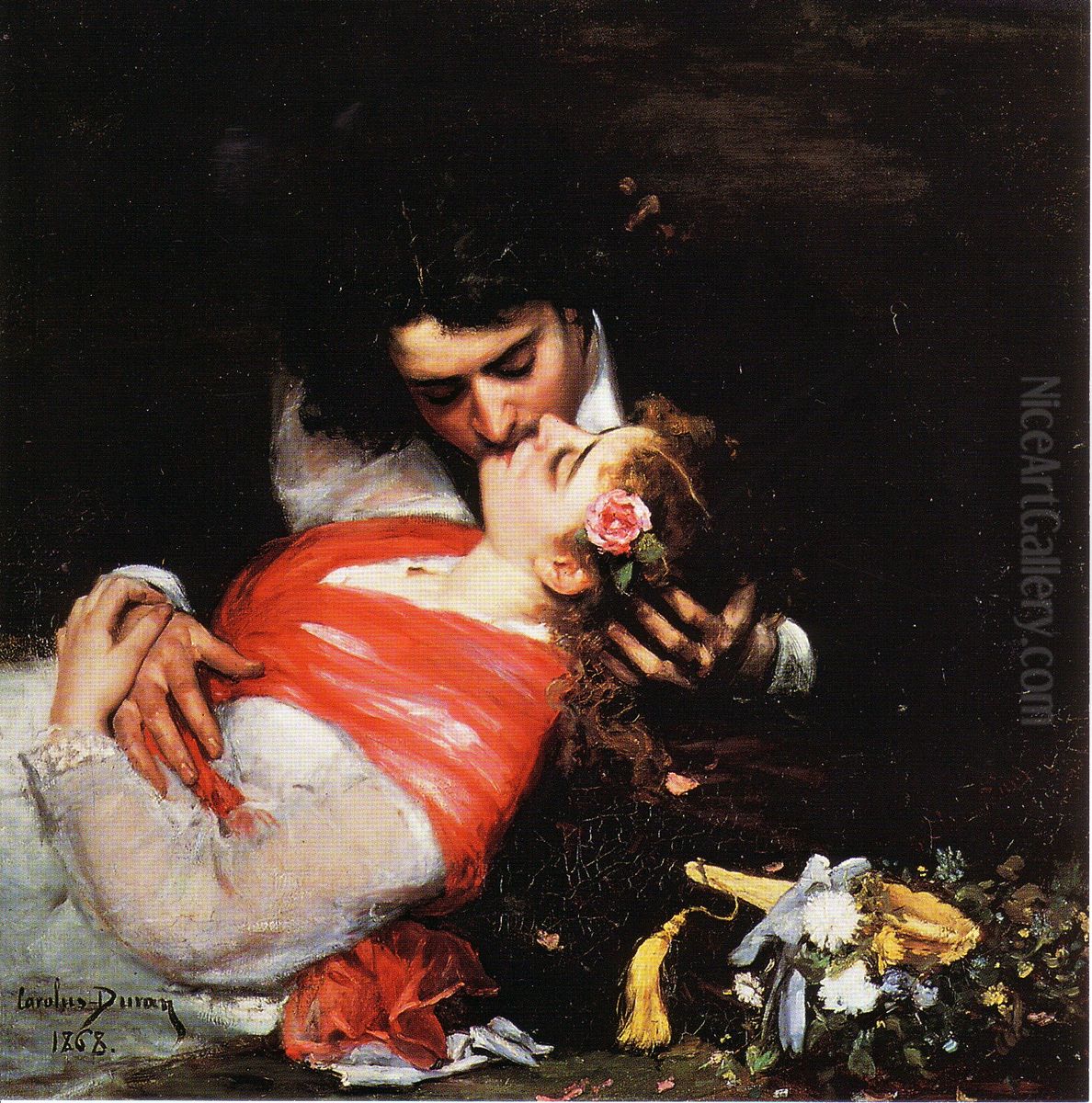 The Kiss Oil Painting by Carolus-Duran