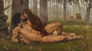 The First kiss of Adam and Eve.