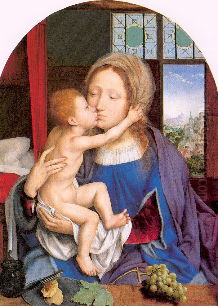 Maria met kind Oil Painting by Quinten Metsys