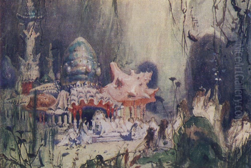 Podvodnyj terem Oil Painting by Viktor Vasnetsov