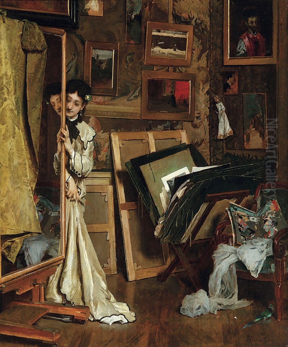 The Psyche (My Studio) Oil Painting by Alfred Stevens