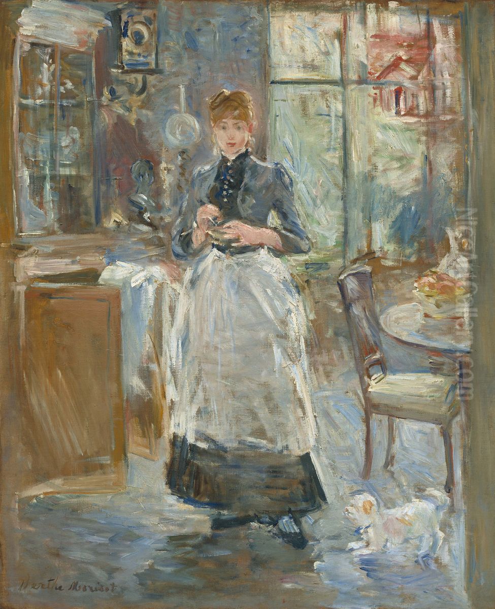 Im Dining Room Oil Painting by Berthe Morisot