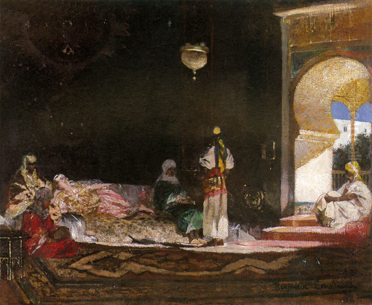 Harem Scene Oil Painting by Jean-Joseph Benjamin-Constant