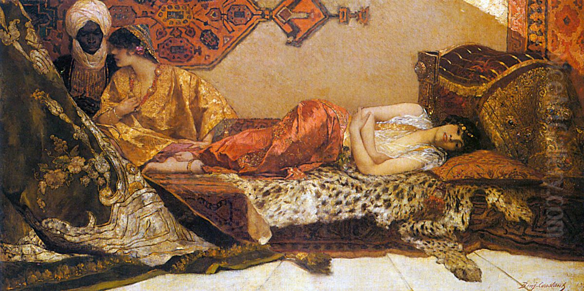 Odalisque Oil Painting by Jean-Joseph Benjamin-Constant