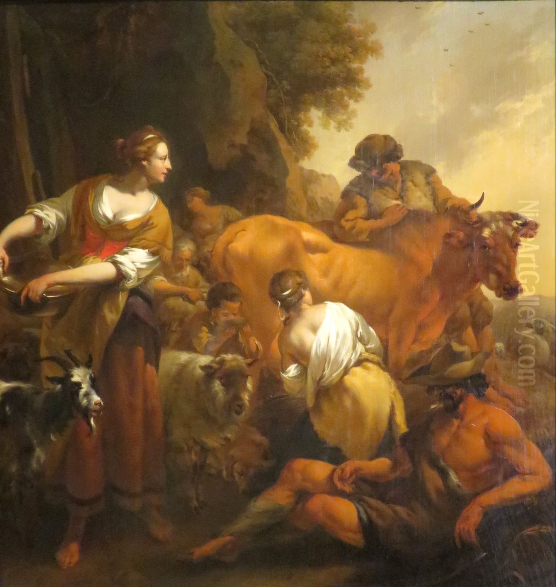 Pastoral Scene Oil Painting by Nicolaes Pieterszoon Berchem