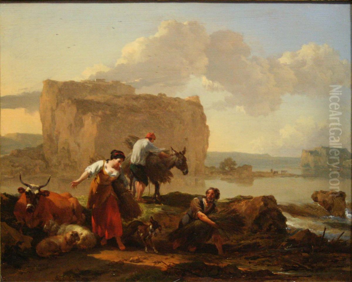 Les fagots Oil Painting by Nicolaes Pieterszoon Berchem