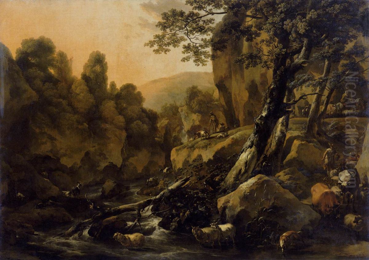 [2] Oil Painting by Nicolaes Pieterszoon Berchem