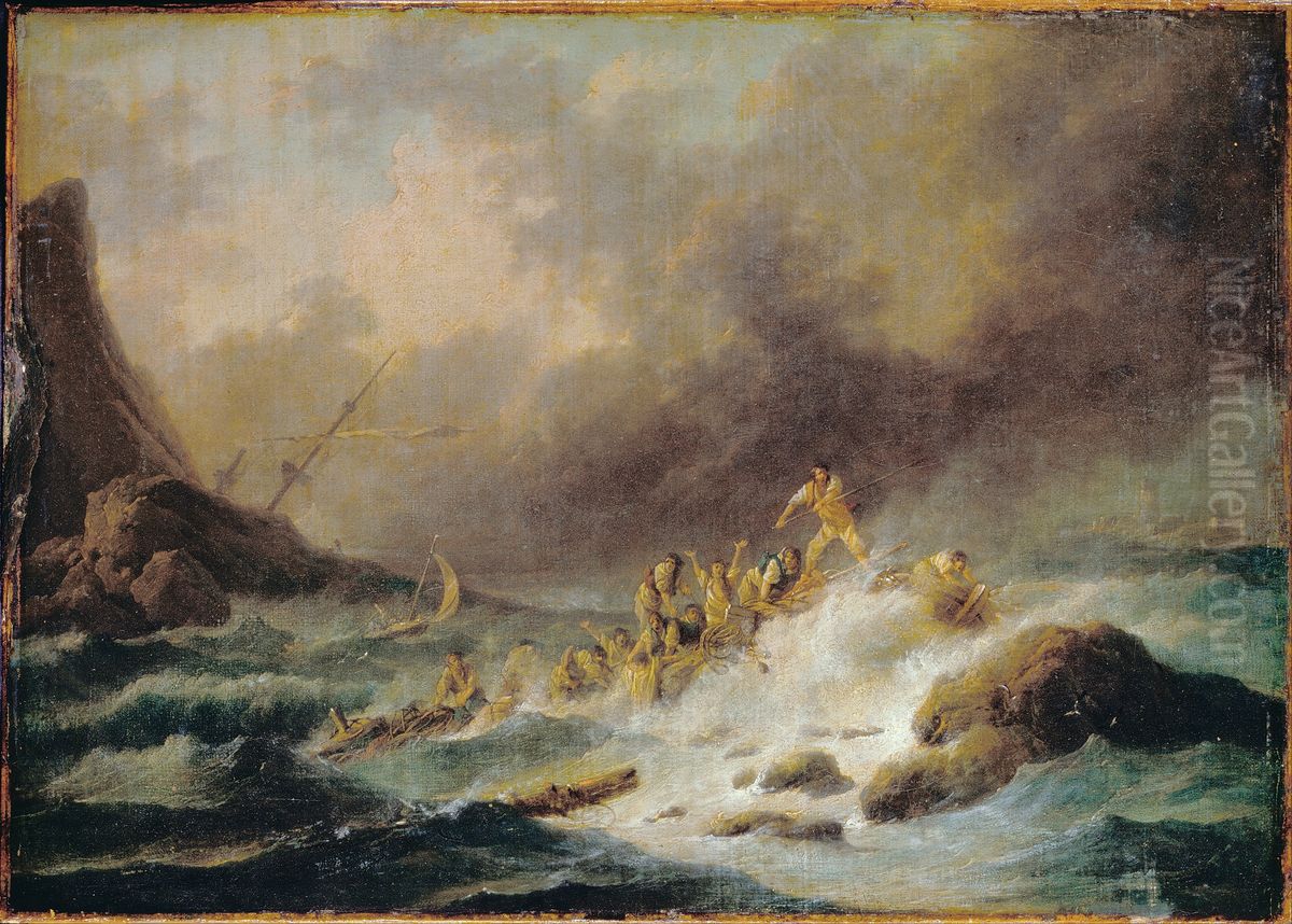 A Shipwreck Oil Painting by Joseph Vernet