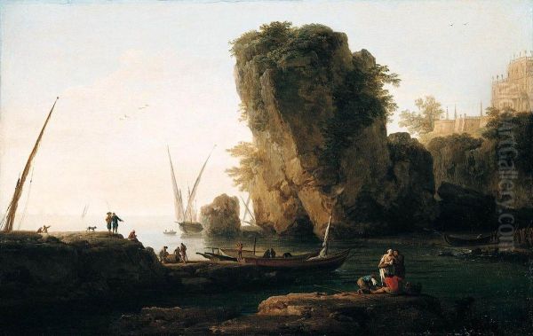 Coastal Landscape Oil Painting by Joseph Vernet