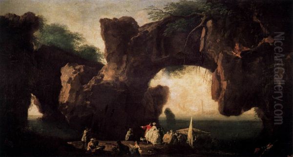 Seascape, View of Sorrento Oil Painting by Joseph Vernet