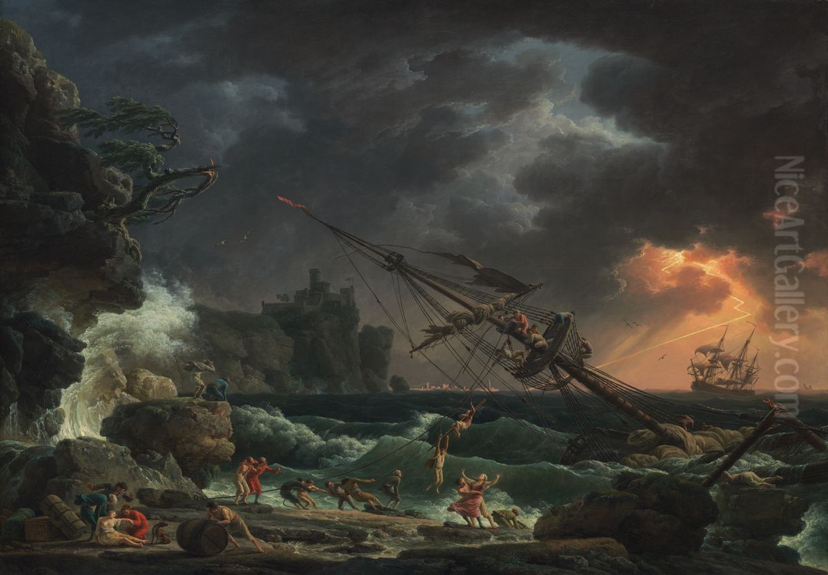 The Shipwreck Oil Painting by Joseph Vernet