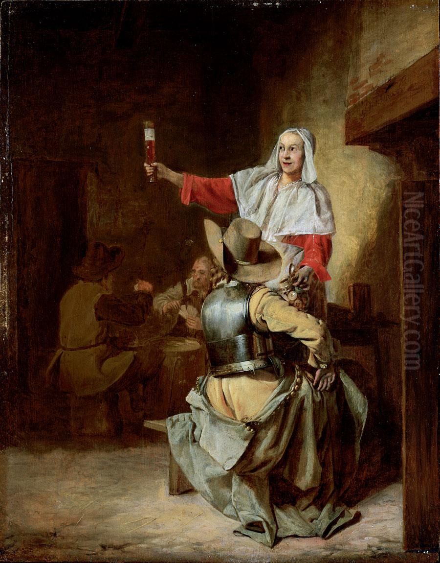 Licensing.cestina|English|francais|makedonski|Nederlands|+/- Oil Painting by Pieter De Hooch