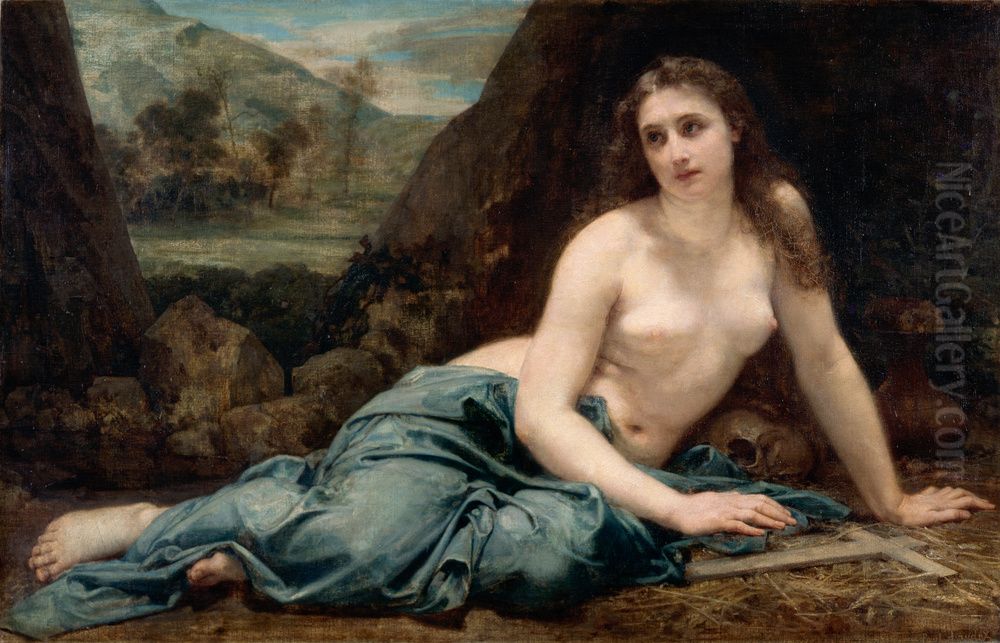 La Madeleine penitente Oil Painting by Paul-Jacques-Aime Baudry