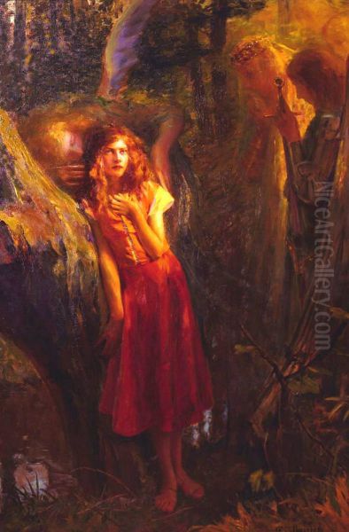 Jeanne d'Arc Oil Painting by Gaston Bussiere
