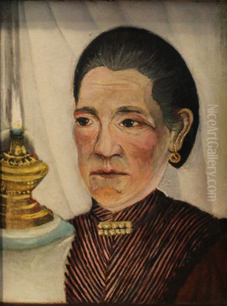 Retrato de la segunda mujer del artista Oil Painting by Henri Julien Rousseau