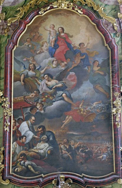 Mary as the Escape of Sinners Oil Painting by Felix Anton Scheffler