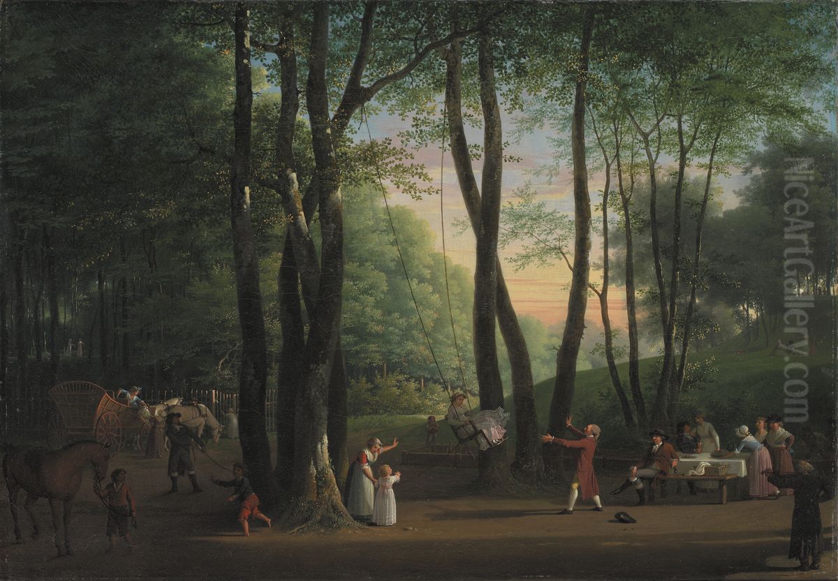 The Dancing Glade at Sorgenfri North of Copenhagen Oil Painting by Jens Juel
