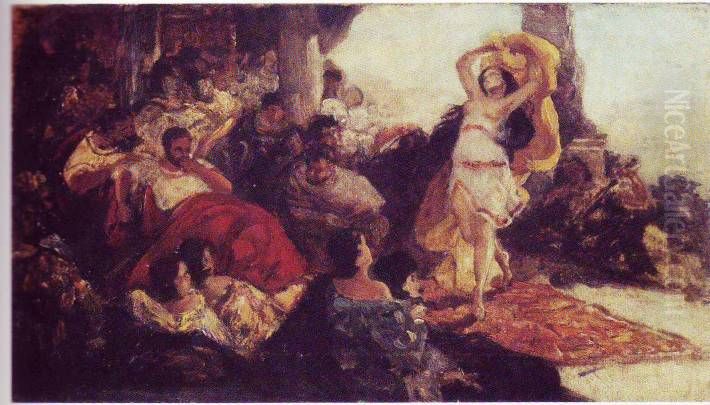 Salome's Dance Oil Painting by Maurycy Gottlieb