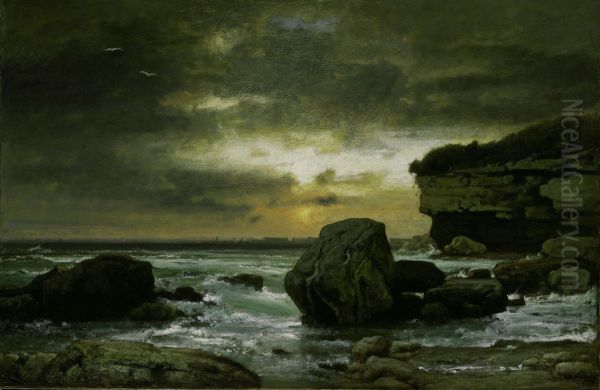 A Marine Oil Painting by George Inness