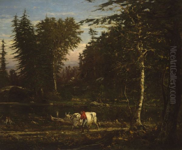 In the Adirondacks Oil Painting by George Inness