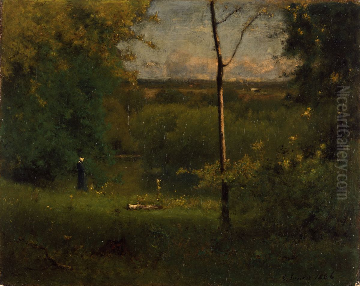 Looking over the River Oil Painting by George Inness Looking over the River Oil Painting by George Inness