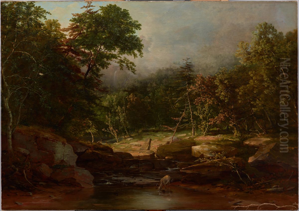 Stream in the Mountains Oil Painting by George Inness