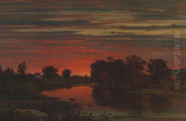 Twilight Oil Painting by George Inness