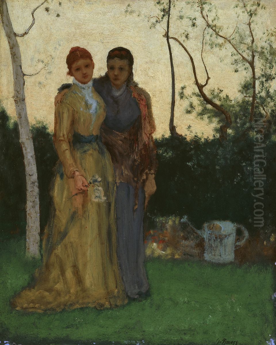 The Sisters Oil Painting by George Inness