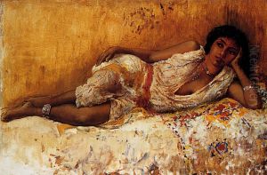 Moorish Girl Lying On A Couch