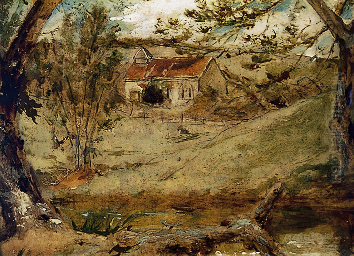 Givendale Church Oil Painting by William Etty