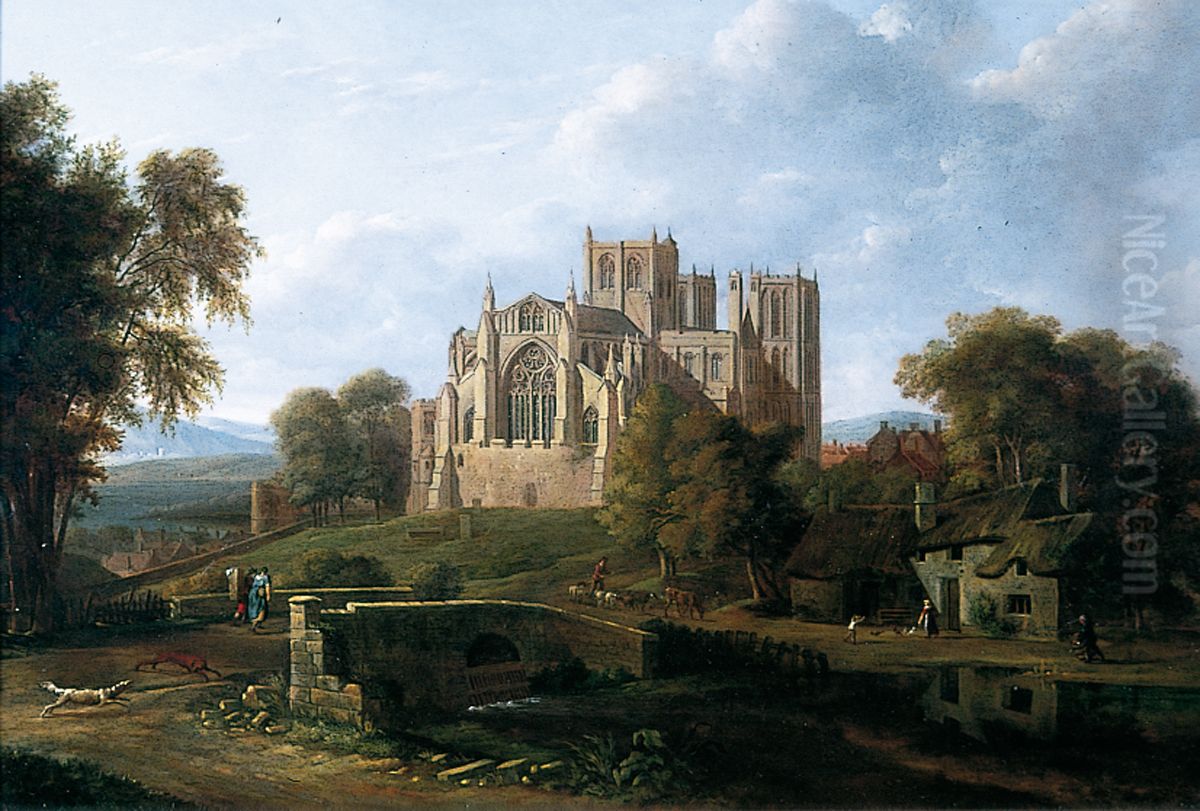 Ripon Minster Oil Painting by Hendrik-Frans De Cort