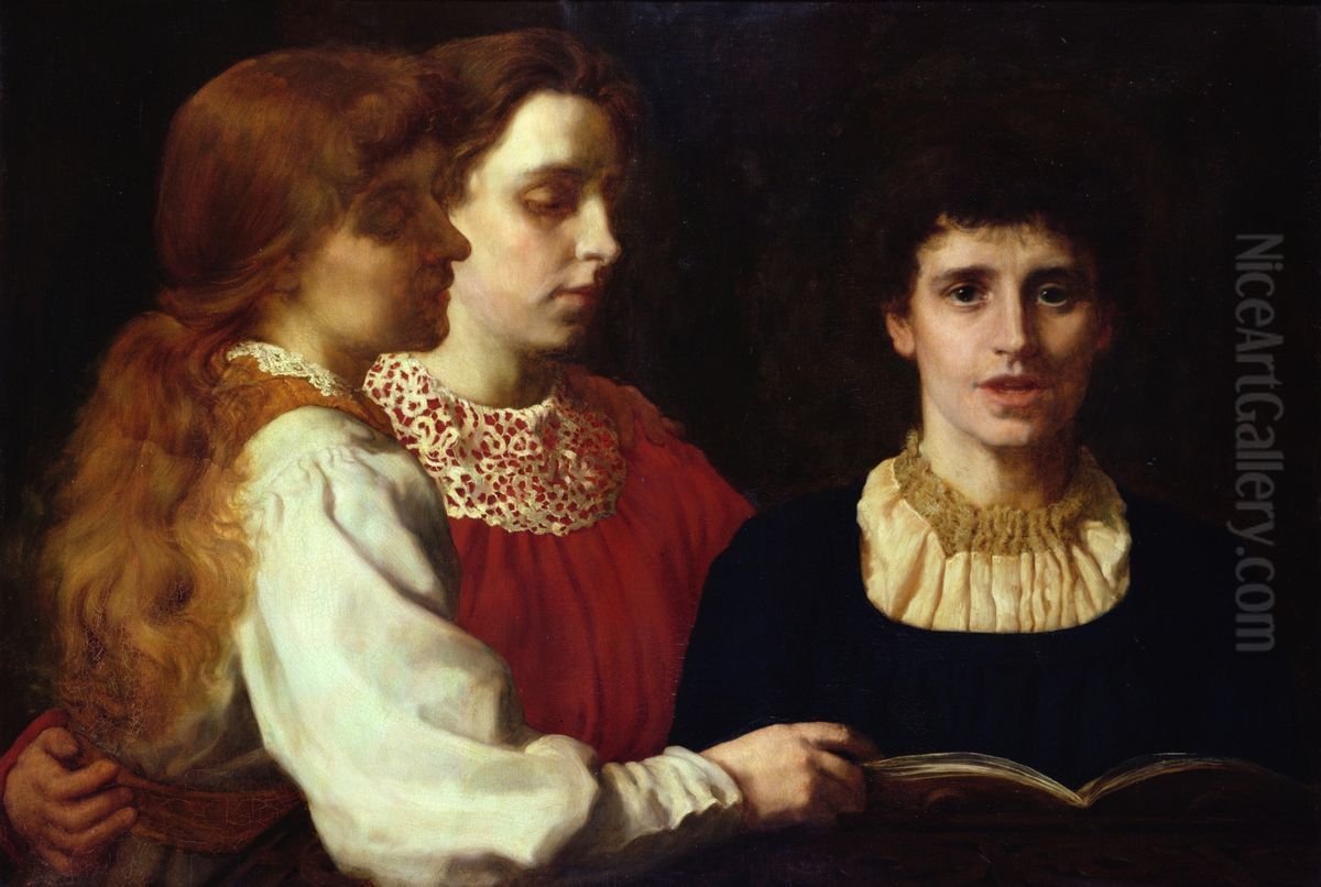 The Misses Santley Oil Painting by Henry Scott Tuke