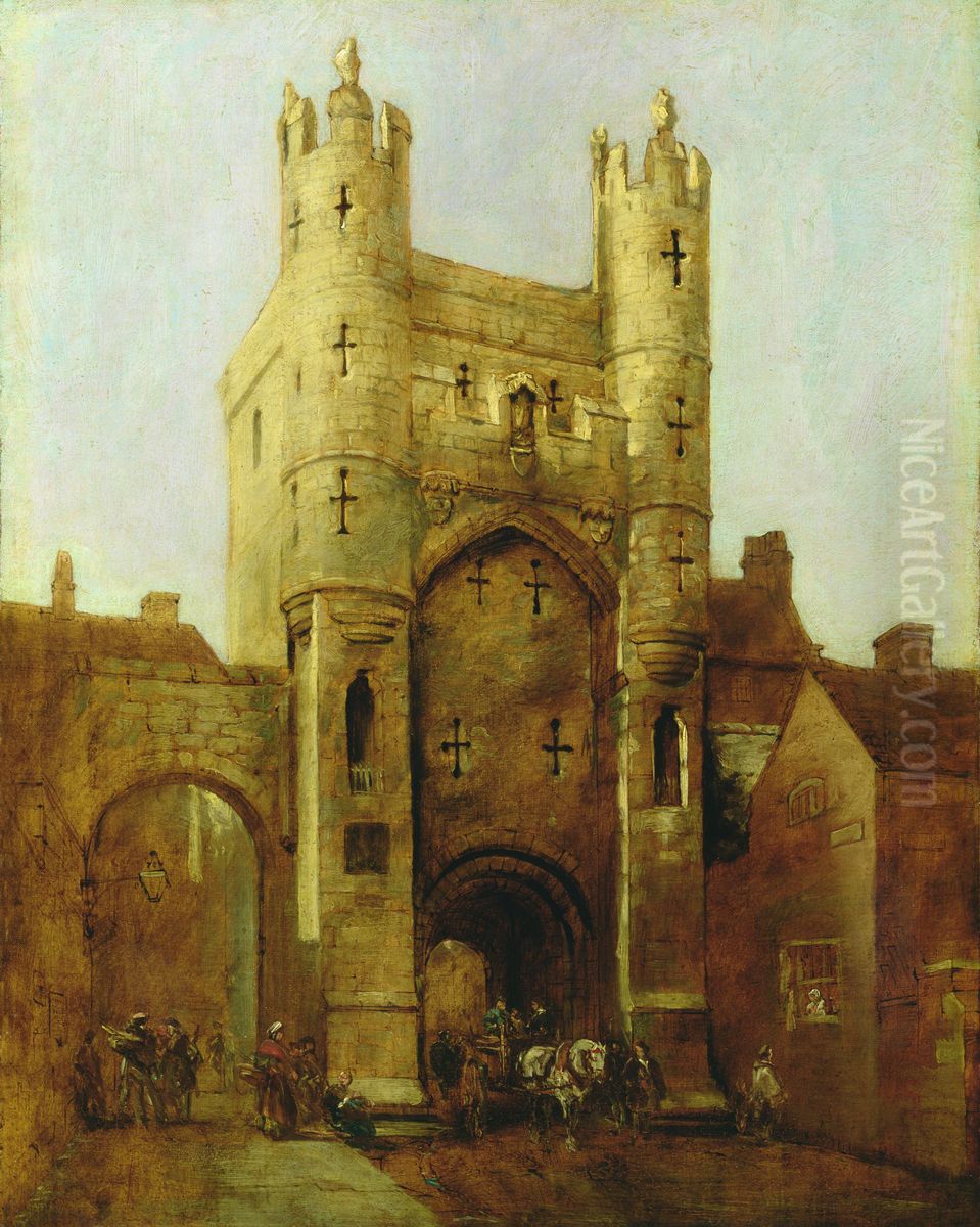 Monk Bar, York Oil Painting by William Etty