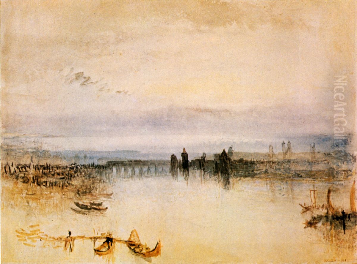 Sketch of the city ofKonstanz, 1842 Oil Painting by J. M. W. Turner