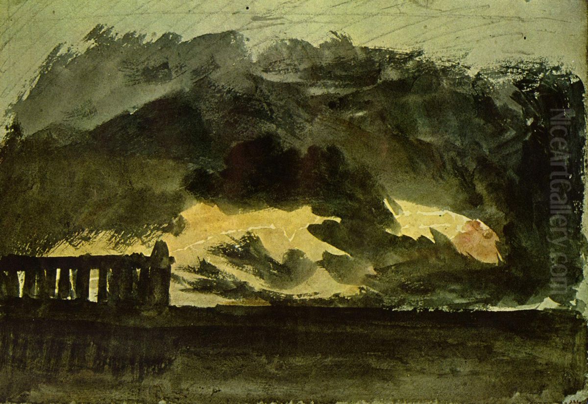 Paestrum im Sturm Oil Painting by J. M. W. Turner