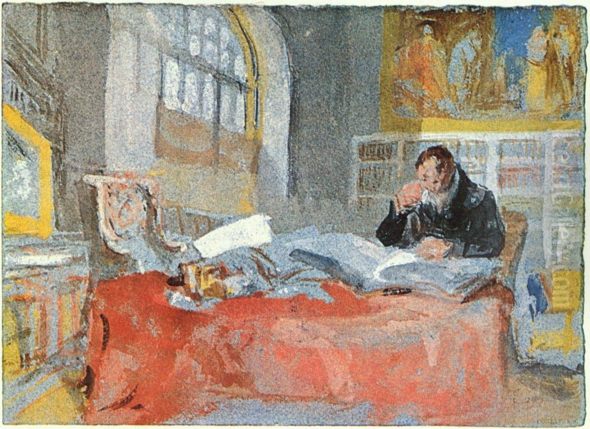 Turner in seinem Atelier Oil Painting by J. M. W. Turner