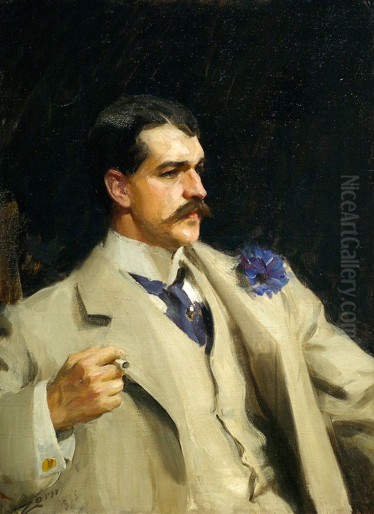 Portrait of William B. Ogden (The namesake grandson of the first mayor of Chicago) Oil Painting by Anders Zorn