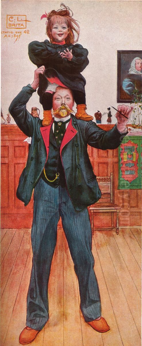 Brita och jag Oil Painting by Carl Larsson
