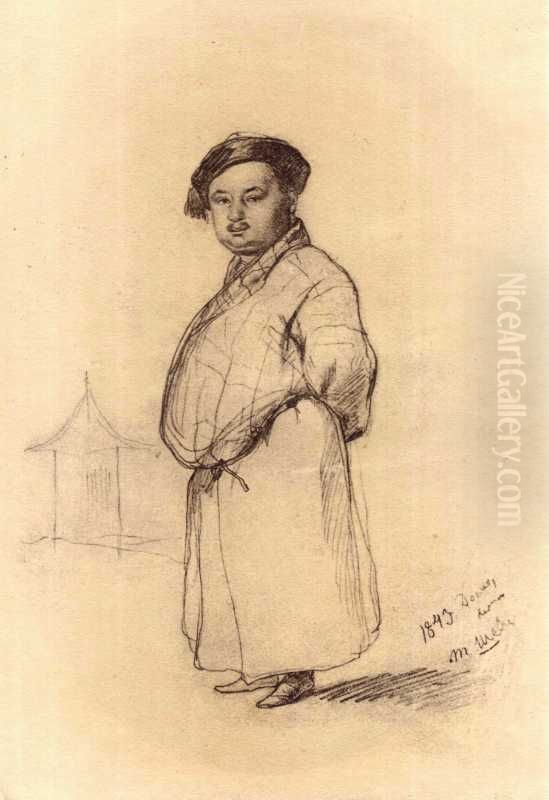 Portrait of Victor Zakrevsky Oil Painting by Taras Shevchenko