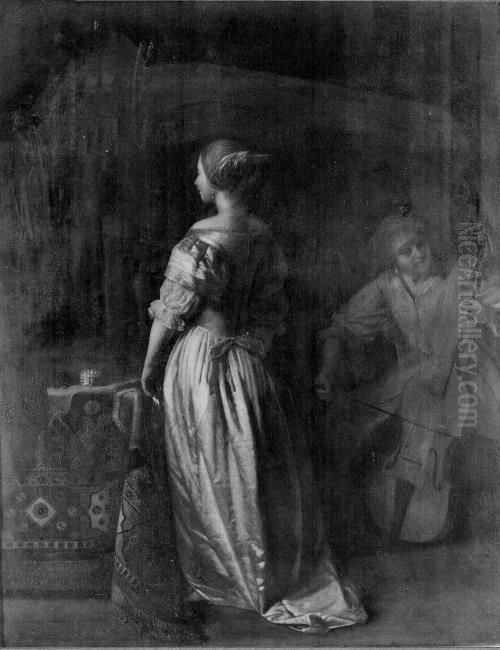 Licensing.cestina|English|francais|makedonski|Nederlands|+/- Oil Painting by Pieter De Hooch