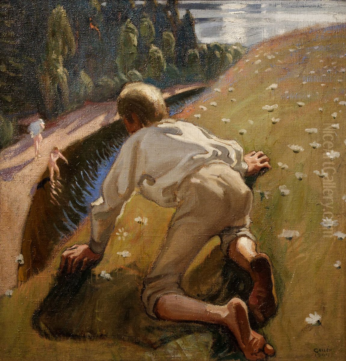 Young Faun Oil Painting by Akseli Valdemar Gallen-Kallela