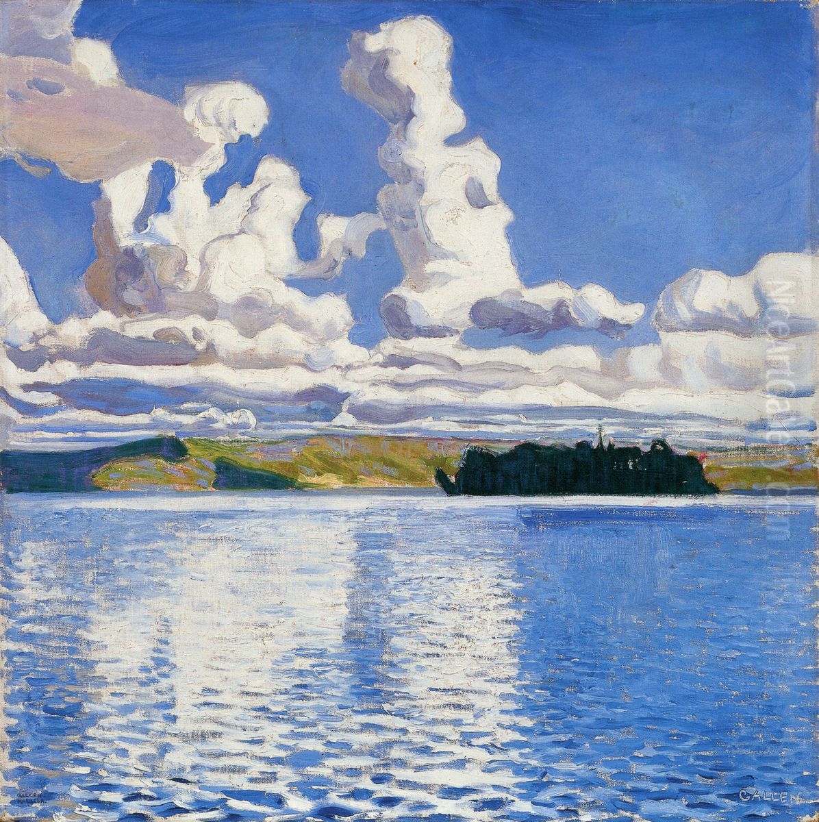 Cloud Towers Oil Painting by Akseli Valdemar Gallen-Kallela